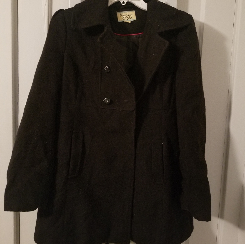 Maralyn & Me black pea coat size L